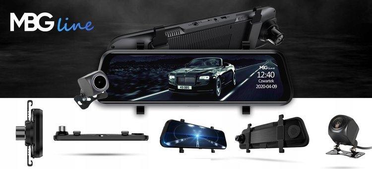 Kamera w lusterku 2K HS900PRO SONY + Adapter zasilania dla trybu parkingowego + Karta 32GB
