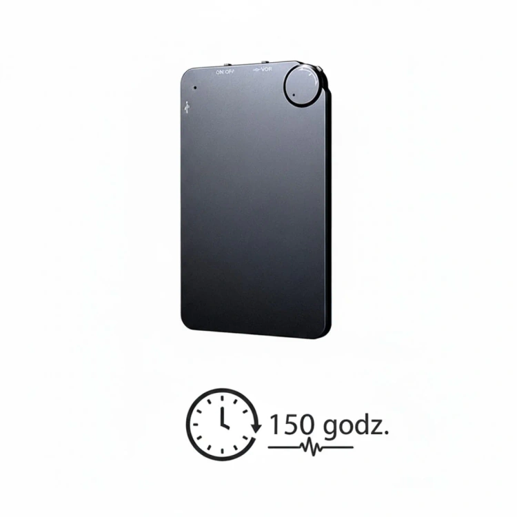 Dyktafon cyfrowy szpiegowski MK-K2 16GB z detekcją dźwięku