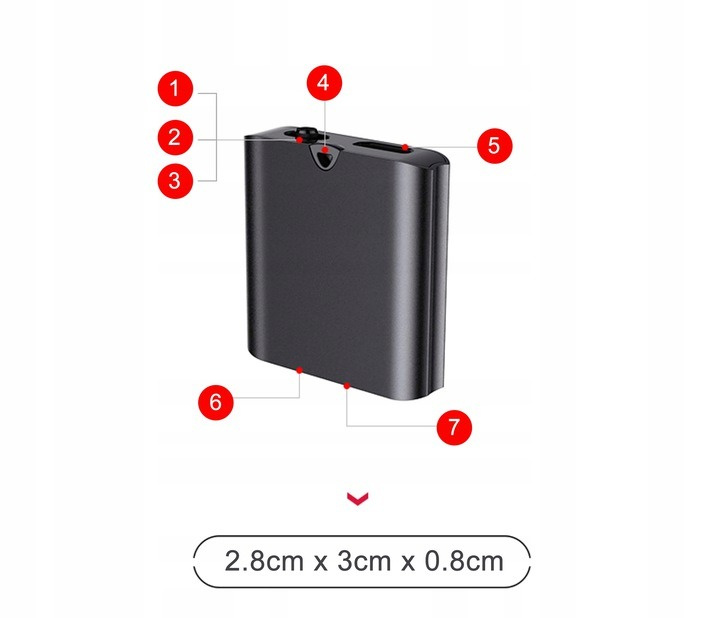 Mini Dyktafon Szpiegowski Podsłuch Q63