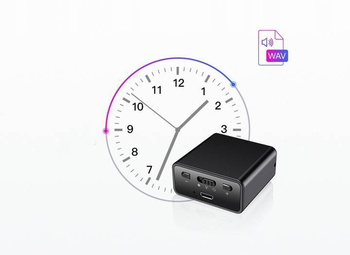 Podsłuch dyktafon Szpiegowski Q65 detekcja + magnes USB / 32GB
