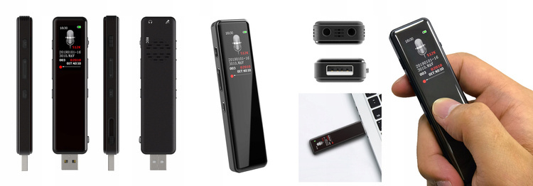 Dyktafon Szpiegowski Podsłuch cyfrowy DVR-828 / 1536Kbps 8GB detekcja