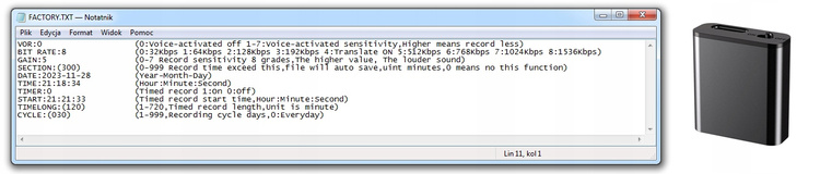 Mini Dyktafon Szpiegowski Mały 16GB Detekcja DSP Magnes Brelok Zawieszka Q8