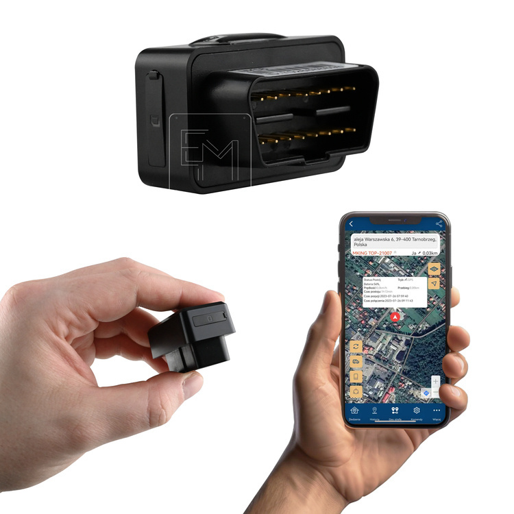 Zestaw Lokalizator GPS OBD MK08 dla Floty Pojazdów Usługi Darmowa Aplikacja z Kartą SIM Orange