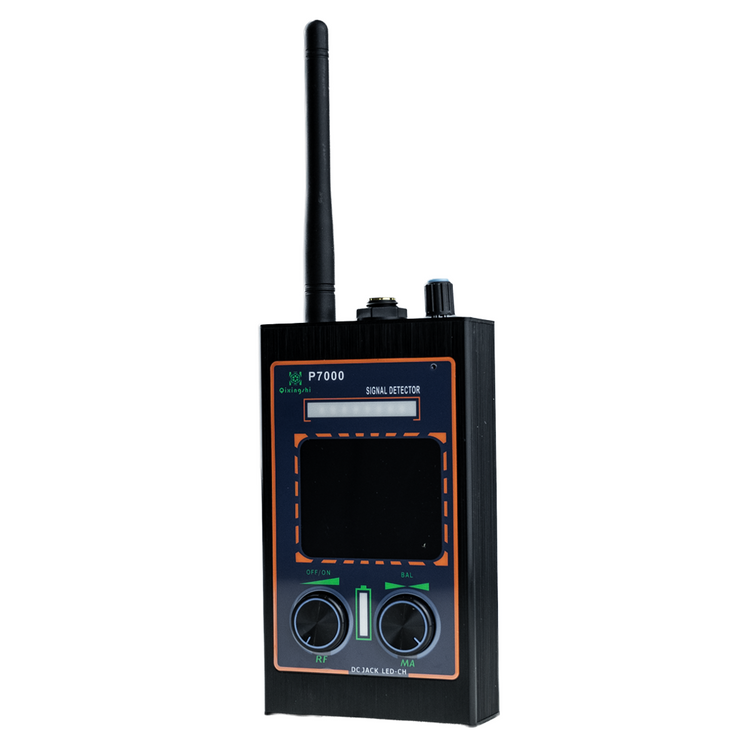 Wykrywacz podsłuchów P-7000 z analizą widma i sondą GPS — RF do 8 GHz