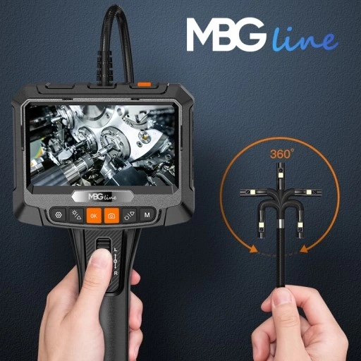 Kamera Inspekcyjna RUCHOMA GŁOWICA Kamery 2x FullHD Endoskop Warsztatowa