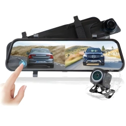 ZESTAW Lokalizator GPS 20 DNI PODSŁUCH 4G MK6A + Kamera w  lusterku wstecznym  HS900Pro