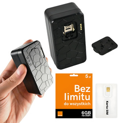 Zestaw Lokalizator GPS do lasu Wodoodporny 120 DNI 4G MK50L z Kartą SIM