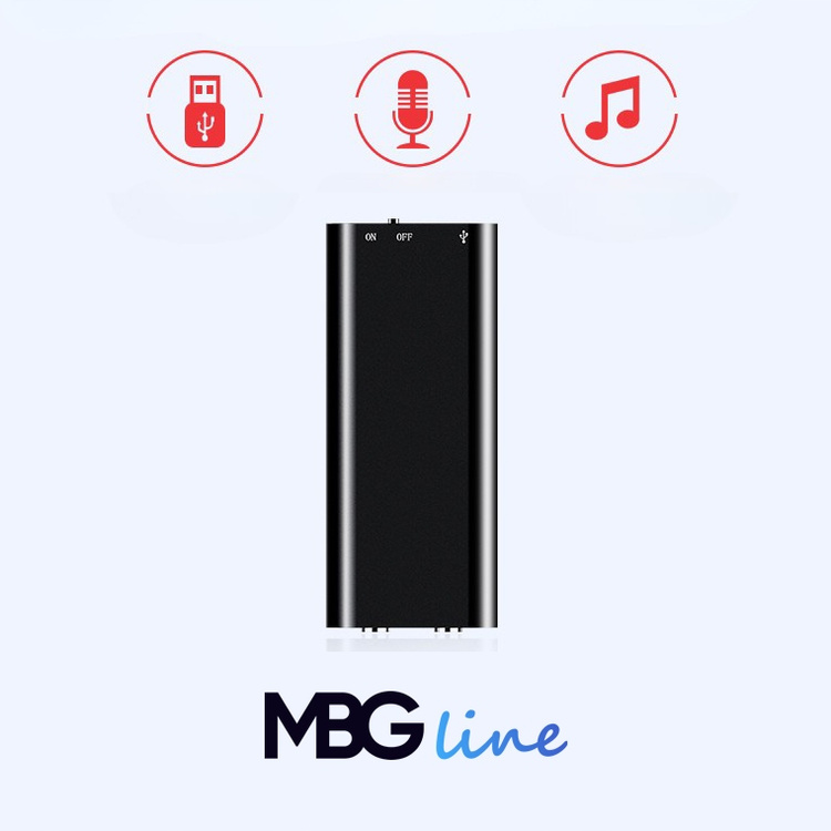 Miniaturowy Dyktafon Szpiegowski MBG Line X2 16GB