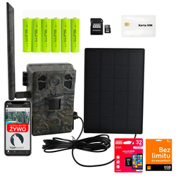 Zestaw fotopułapka gsm z podglądem na żywo TopHunt 4G LTE Dark Green