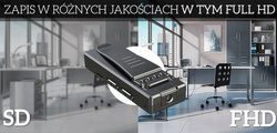 Mini Kamera ukryta A7 FULL HD IR detekcja ruchu 3h obrotowy obiektyw + 32GB
