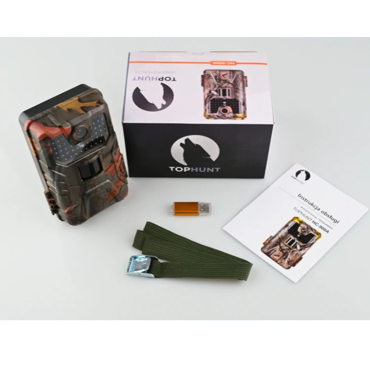 ZESTAW Fotopułapka HC-900A 36Mpx 44 IR LED + Karta SD 32GB + 8x Baterie AA everActive