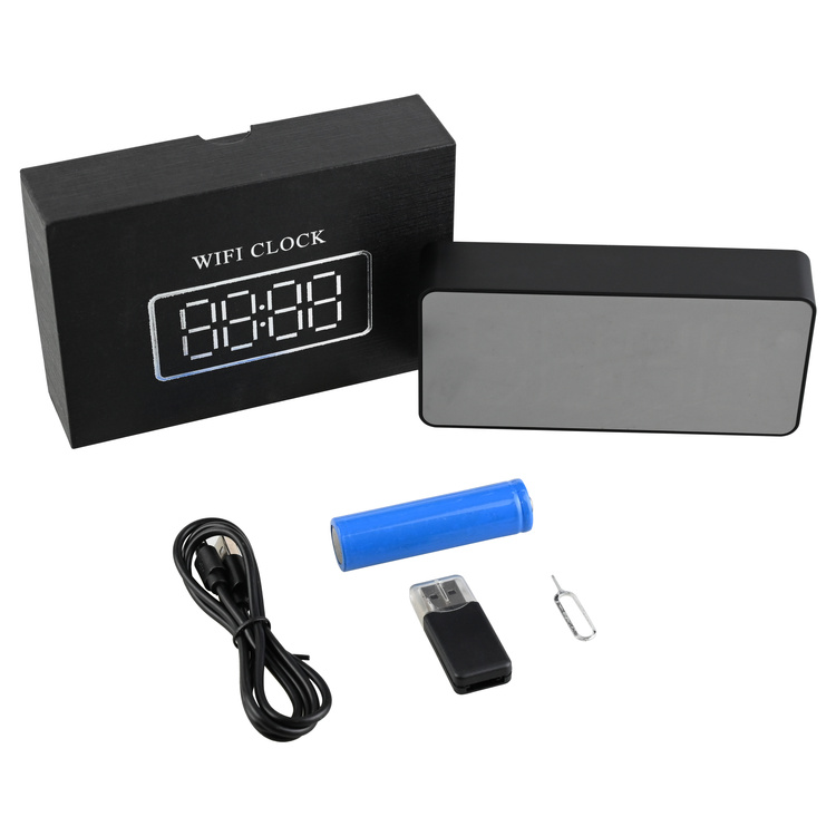 Mini kamera szpiegowska ukryta w zegar budzik WiFi podgląd na żywo