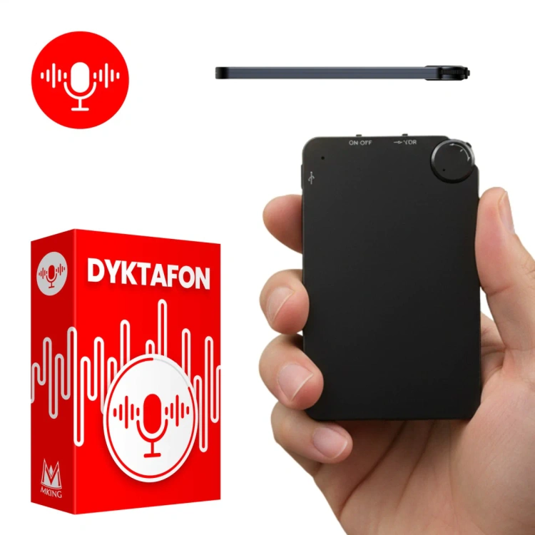 Dyktafon cyfrowy szpiegowski MK-K2 16GB z detekcją dźwięku