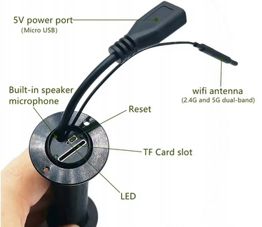 Wizjer kamera do drzwi WiFi z czujnikiem ruchu nagrywanie 28MM 170°C