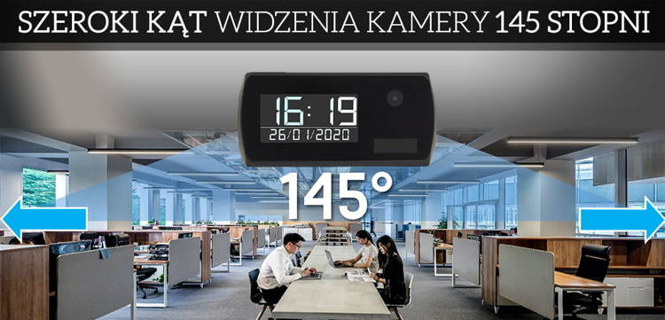 Mini kamera Zegar Budzik PIR rok na baterii LS6