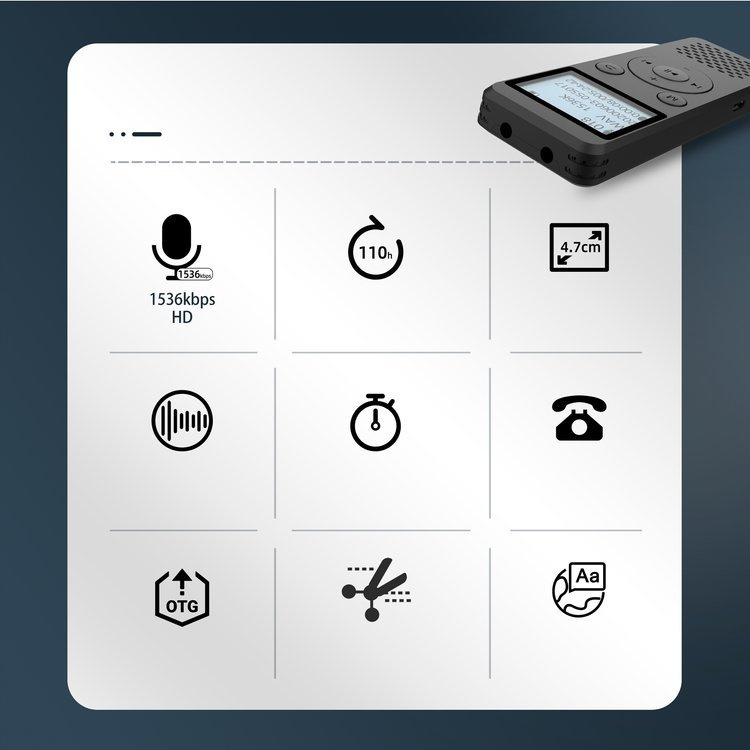 Dyktafon Podsłuch Szpiegowski DVR-818 8GB 