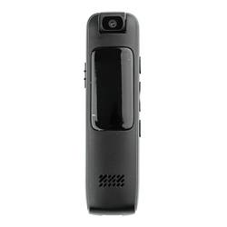 Przenośny rejestrator wideo z klipsem 1080P — tryb nocny IR, obrót obiektywu 180°, 16 GB + microSD do 256 GB