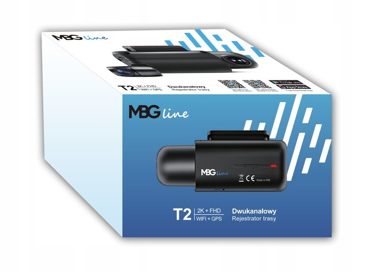 Kamera samochodowa 2K Przód Tył MBG Line T2