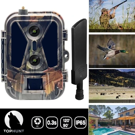 Kamera Leśna Fotopułapka 4K 4G LTE PODGLĄD na ŻYWO Aplikacja HC-950Pro AKU 