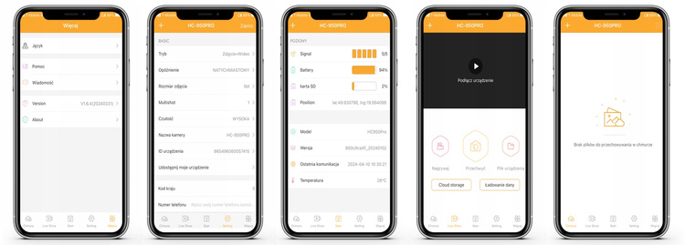 Kamera Leśna Fotopułapka 4K 4G LTE PODGLĄD na ŻYWO Aplikacja HC-950Pro AKU 