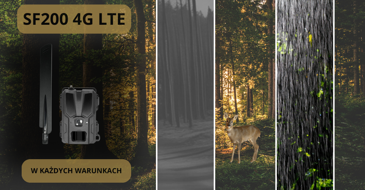 Fotopułapka kamera leśna SF200 4G LTE FullHD z aplikacją mobilną i diodami IR