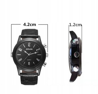 Mini kamera w zegarku dyktafon szpiegowski 32GB na rękę tryb nocny