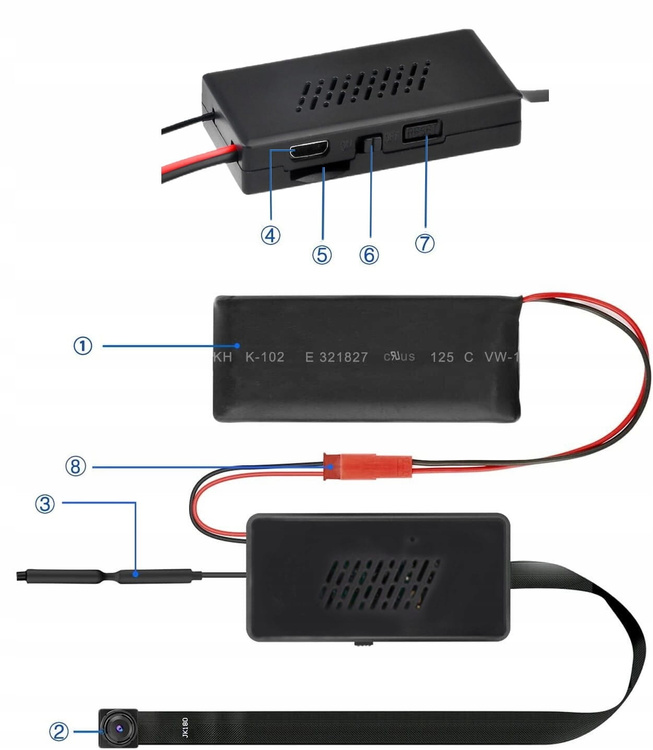 Mini kamera szpiegowska WIFI MZ3 detekcja ruchu