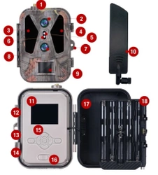 OUTLET Kamera  Leśna Fotopułapka  4K 4G LTE PODGLĄD na ŻYWO Aplikacja HC-950Pro AKU 