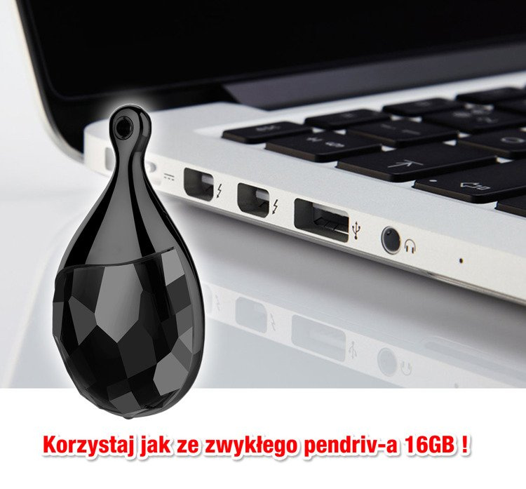 Brelok do kluczyków Dyktafon Podsłuch UR-28 16gb VOX 16GB 40h
