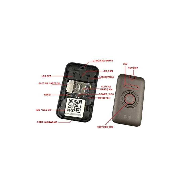 Lokalizator GPS MK06 podsłuch głośnik
