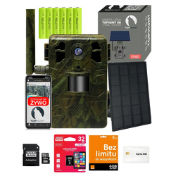 Zestaw fotopułapka gsm z podglądem na żywo TopHunt 4G LTE Dark Green