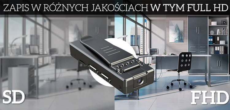 Mini Kamera ukryta A7 FULL HD IR detekcja ruchu 3h obrotowy obiektyw + 32GB