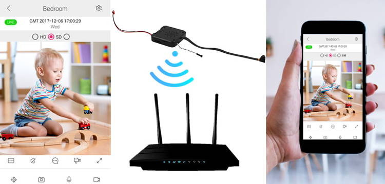 Mini kamera szpiegowska ukryta z mikrofonem WIFI M8 + MIC Podgląd na żywo