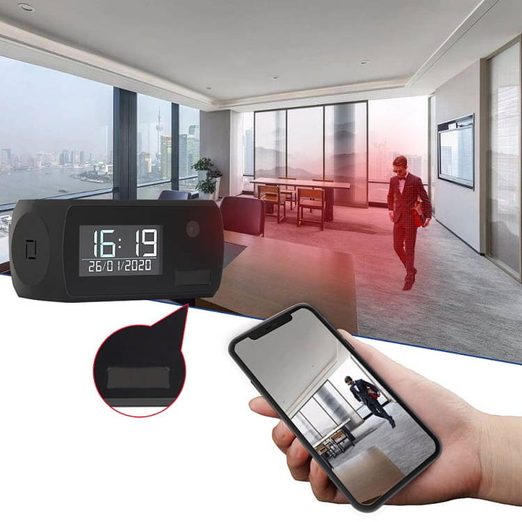 Mini kamera Zegar Budzik PIR rok na baterii LS6