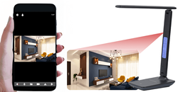 Lampa LED z Mini kamerą szpiegowską Wi-Fi L60 32GB Podgląd Online na żywo