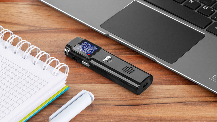 Dyktafon cyfrowy szpiegowski do nagrywania 8GB z detekcją głosu