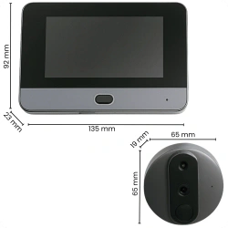 Wizjer elektroniczny judasz z czujnikiem ruchu JDS1 tryb nocny