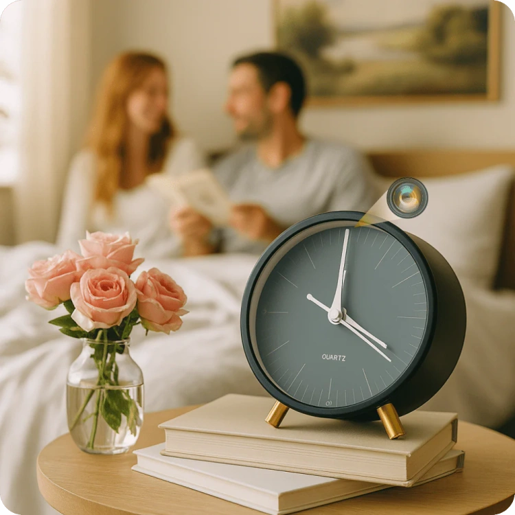 Ukryta mini kamera w budziku z czujnikiem ruchu WiFi GTW217