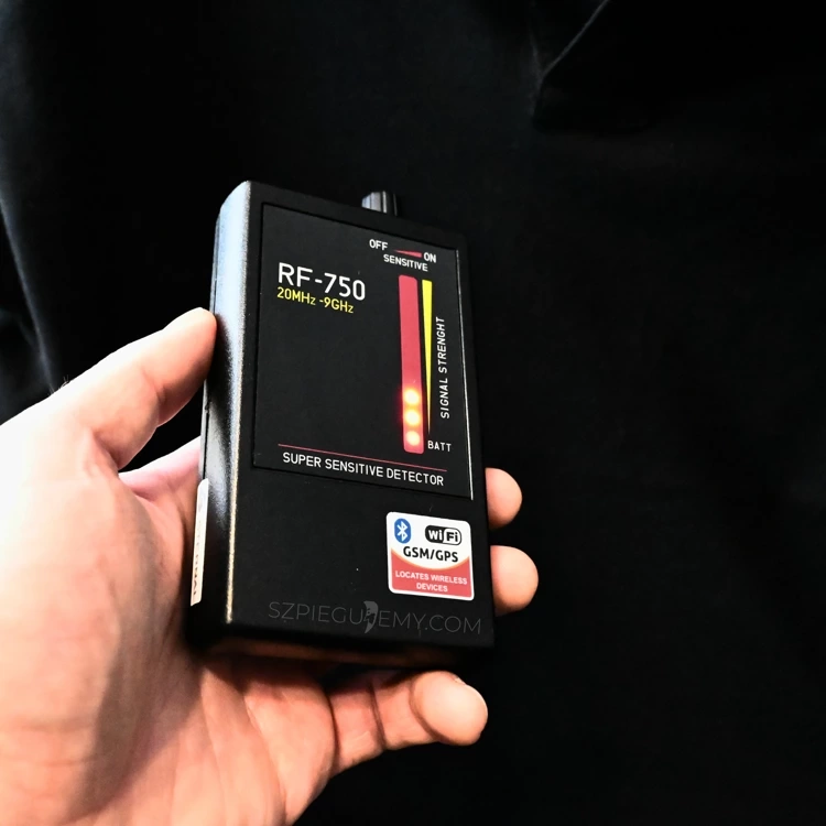 Wykrywacz kamer WIFI, lokalizatorów GPS i podsłuchów SIM RF-750