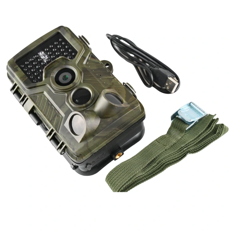 Zestaw Fotopułapka kamera leśna TOPHUNT HC800A FHD 42xIR 16MPX + Karta SD 32 GB  +8xAA