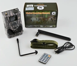 Zestaw Fotopułapka Kamera leśna HC-BG584 GSM 4g LTE 24MPX + Karta SD 32GB +8xAA + Karta SIM Starer Orange