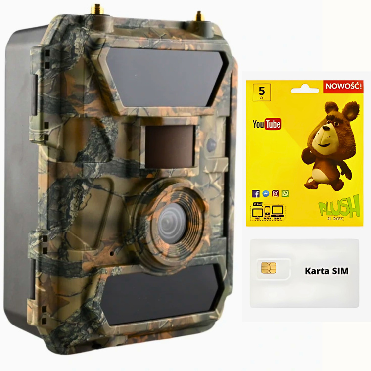 Fotopułapka GSM SF4-0CG Pro 60 GPS 24 Mpx 4G LTE – kamera leśna z podglądem na żywo i 57 diodami IR