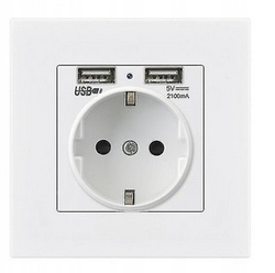 Ukryta mini kamera w gniazdku elektrycznym WiFi USB Białe