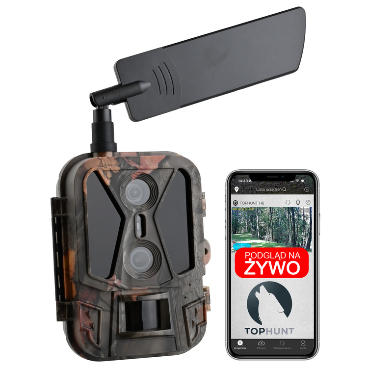Fotopułapka HC-950Pro do dyskretnego monitoringu posesji nocą z podglądem na żywo