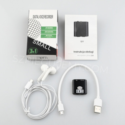 Mini Dyktafon Szpiegowski Podsłuch Q63