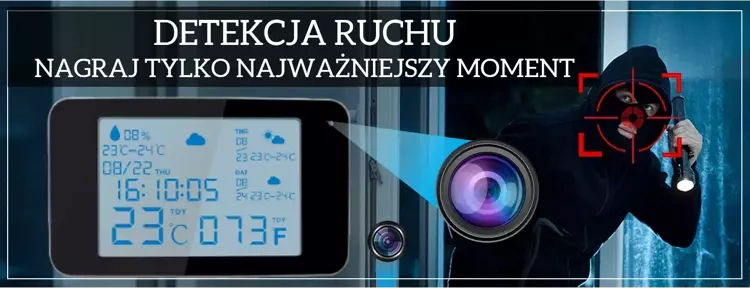 Kamera WIFI w stacji pogody detekcja ruchu, tryb nocny i podgląd na żywo WS06