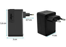 Mini kamera szpiegowska WIFI w ładowarce sieciowej, detekcja ruchu podgląd na żywo IR IP25