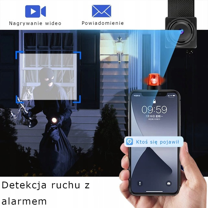 Mini kamera z podglądem w telefonie C10 Tuya WiFi do domu