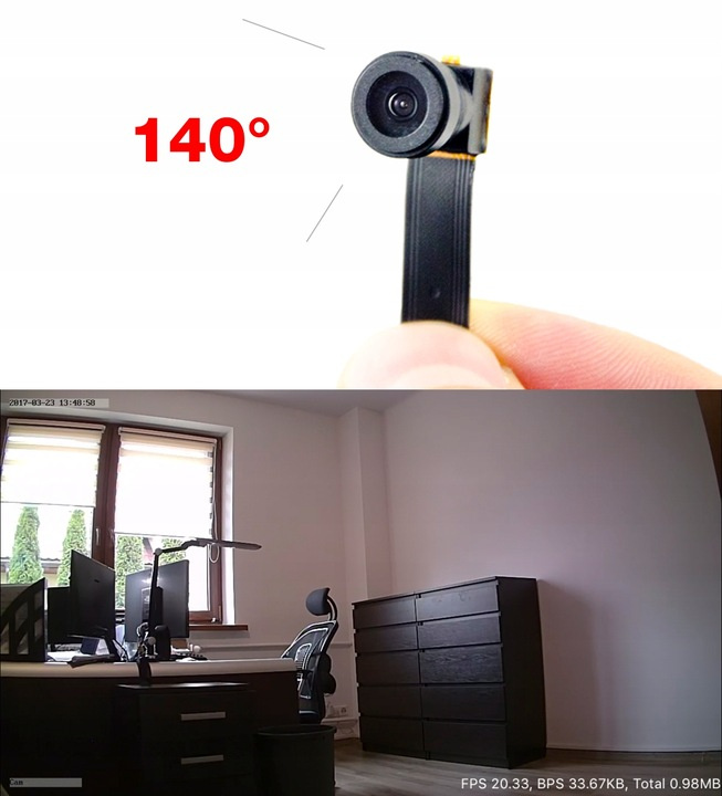 Mini kamera szpiegowska z podglądem w telefonie WIFI HD Android iOS S06 WIDE czujnik ruchu