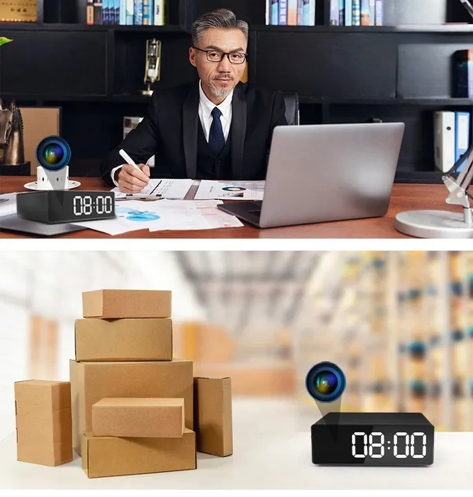 Mini kamera w zegarku budziku WIFI FULL-HD tryb nocny IR  MK202